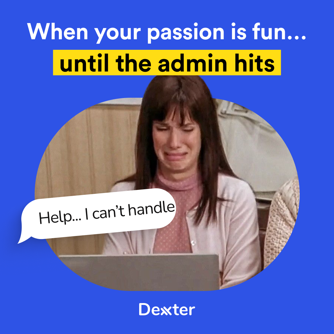 Crying woman at a laptop meme with a speech bubble about not being able to handle something