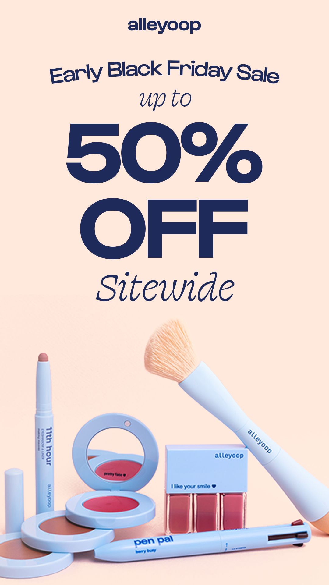 Ad by Alleyoop promoting up to 50 percent off during its Black Friday sale