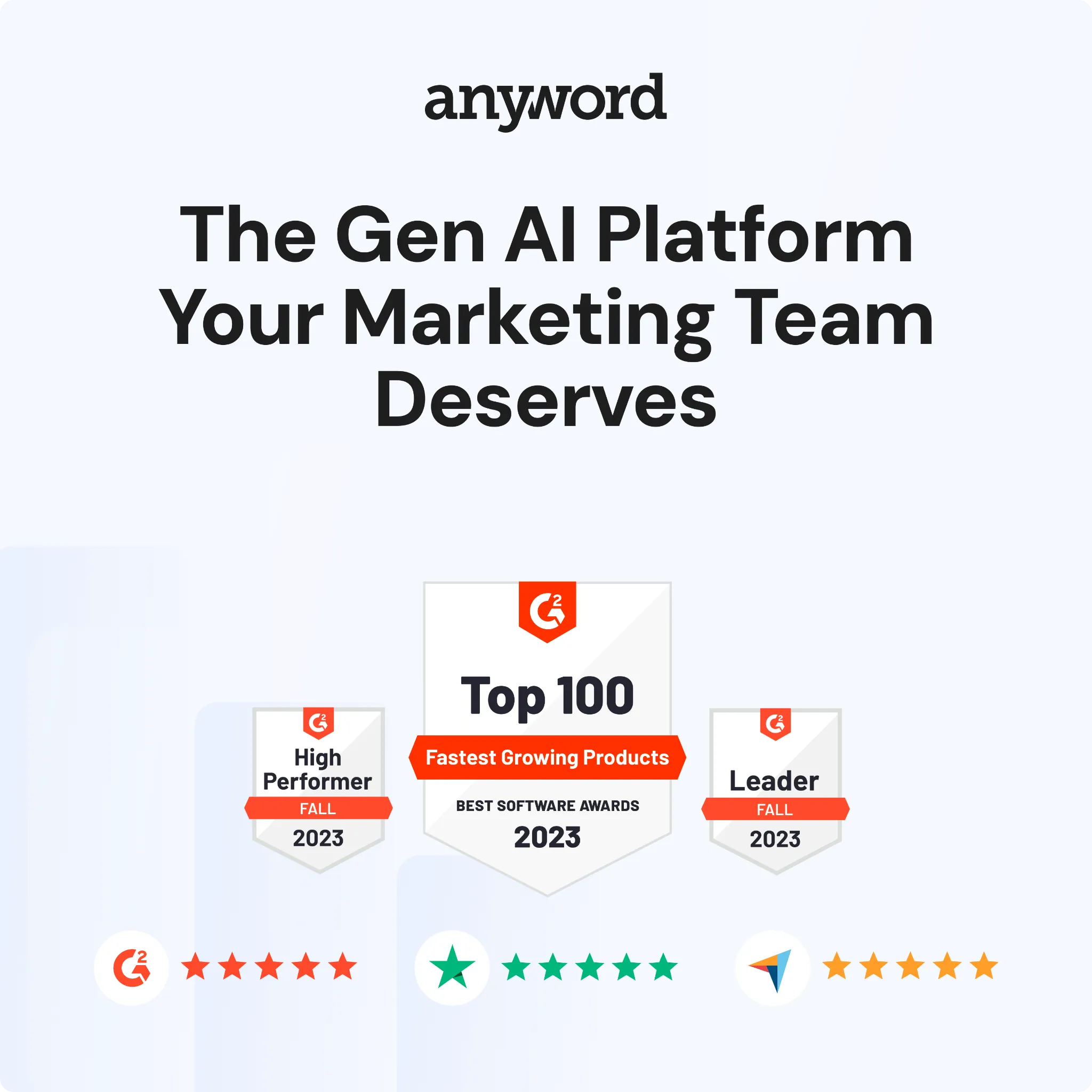 Facebook ad by Anyword on customizable AI content for better business performance