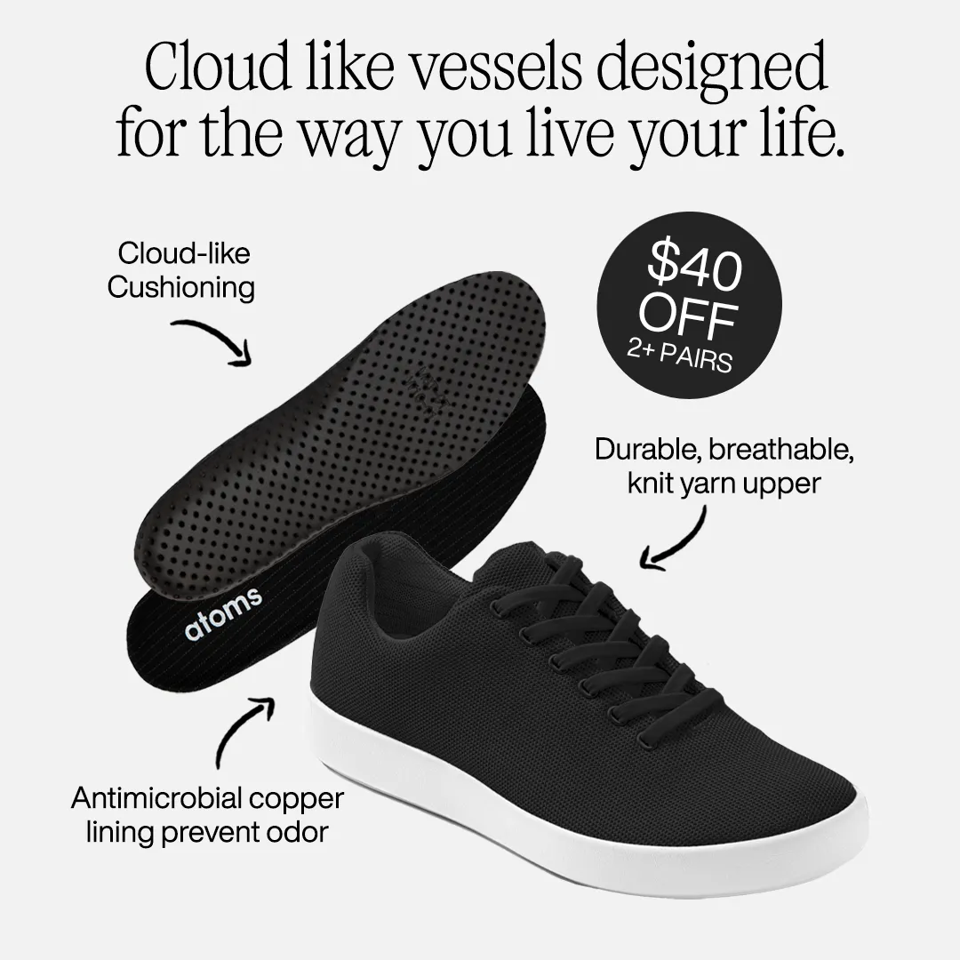 Ad by Atoms offering money off when buying two or more pairs of Model 000