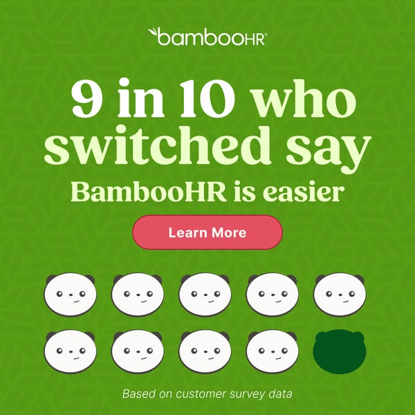 Row of panda mascot icons representing survey respondents next to a 9 in 10 switched claim