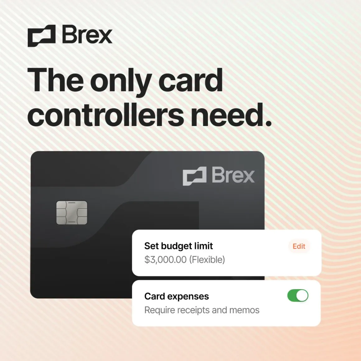 LinkedIn ad by Brex offering controllers a 100 dollar gift card for taking a demo