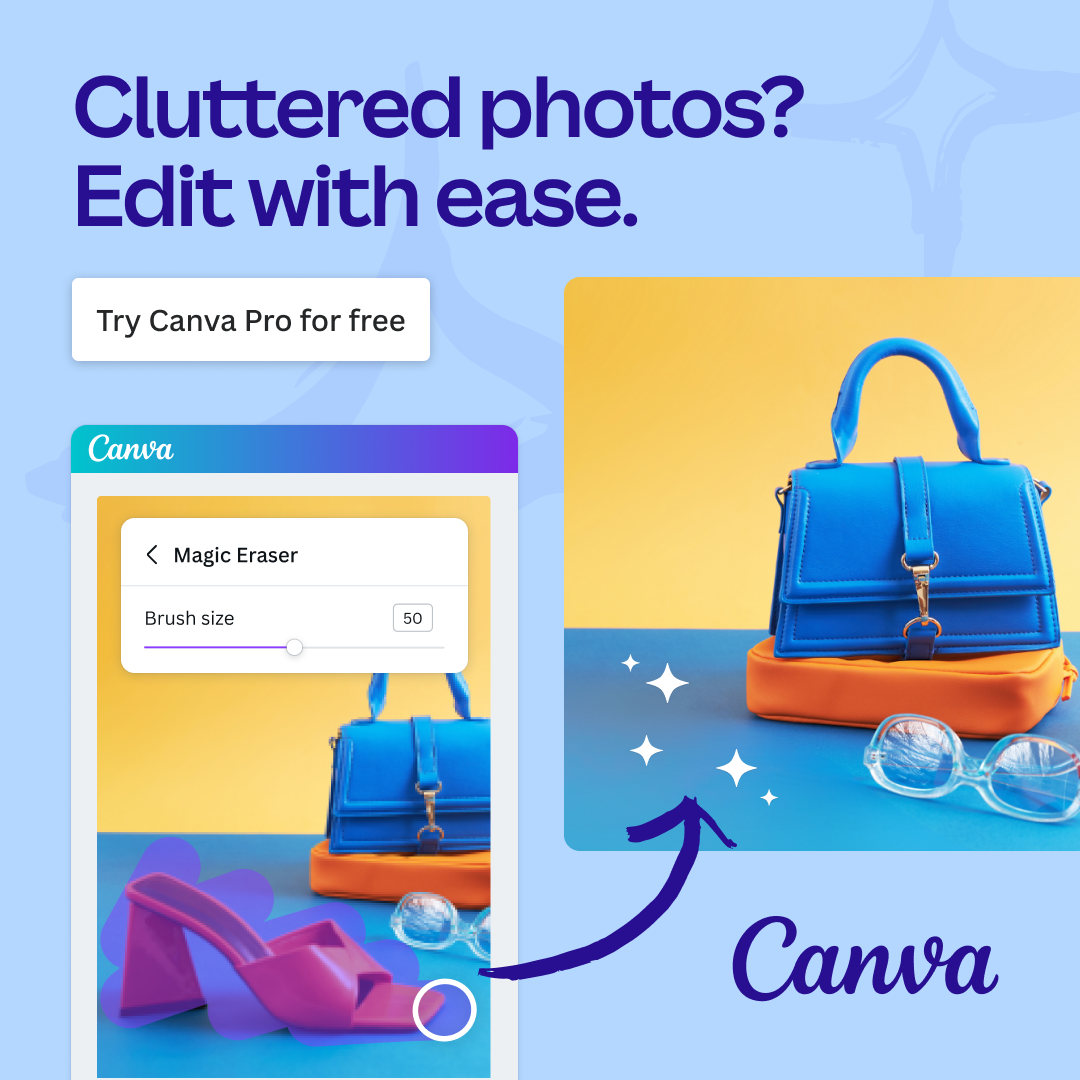 Ad by Canva presenting its design tools