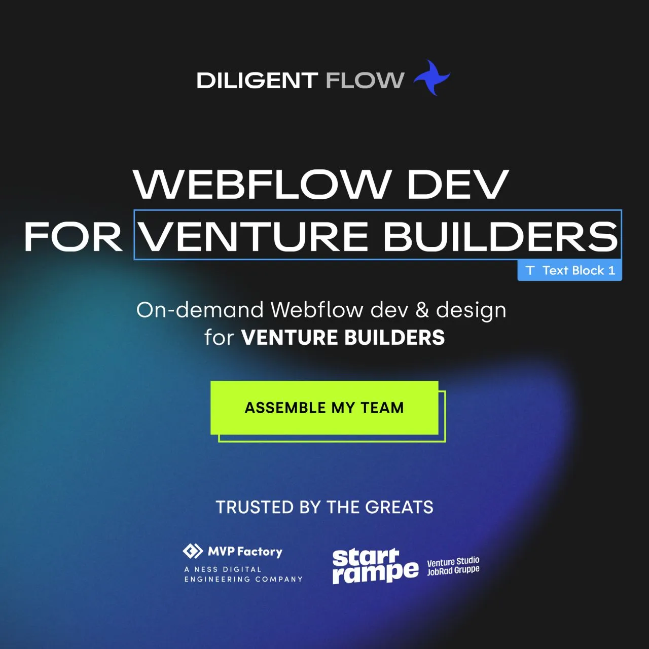 LinkedIn ad by Diligent Studios offering to validate, build and scale a product