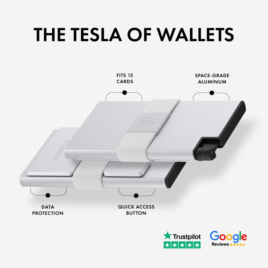 Facebook and Instagram ad by Ekster on minimalist wallets with RFID data protection
