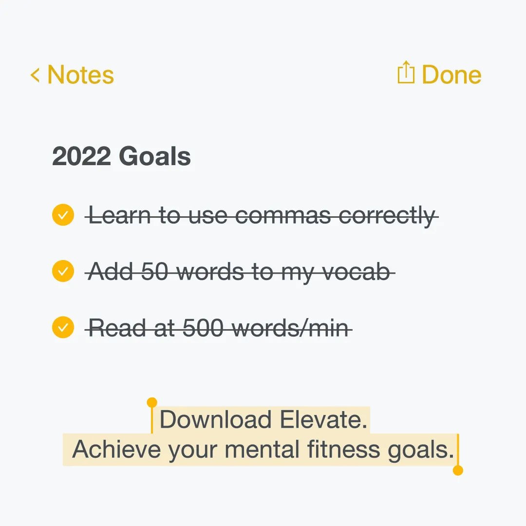 Facebook and Instagram ad by Elevate on brain training games for reading and math