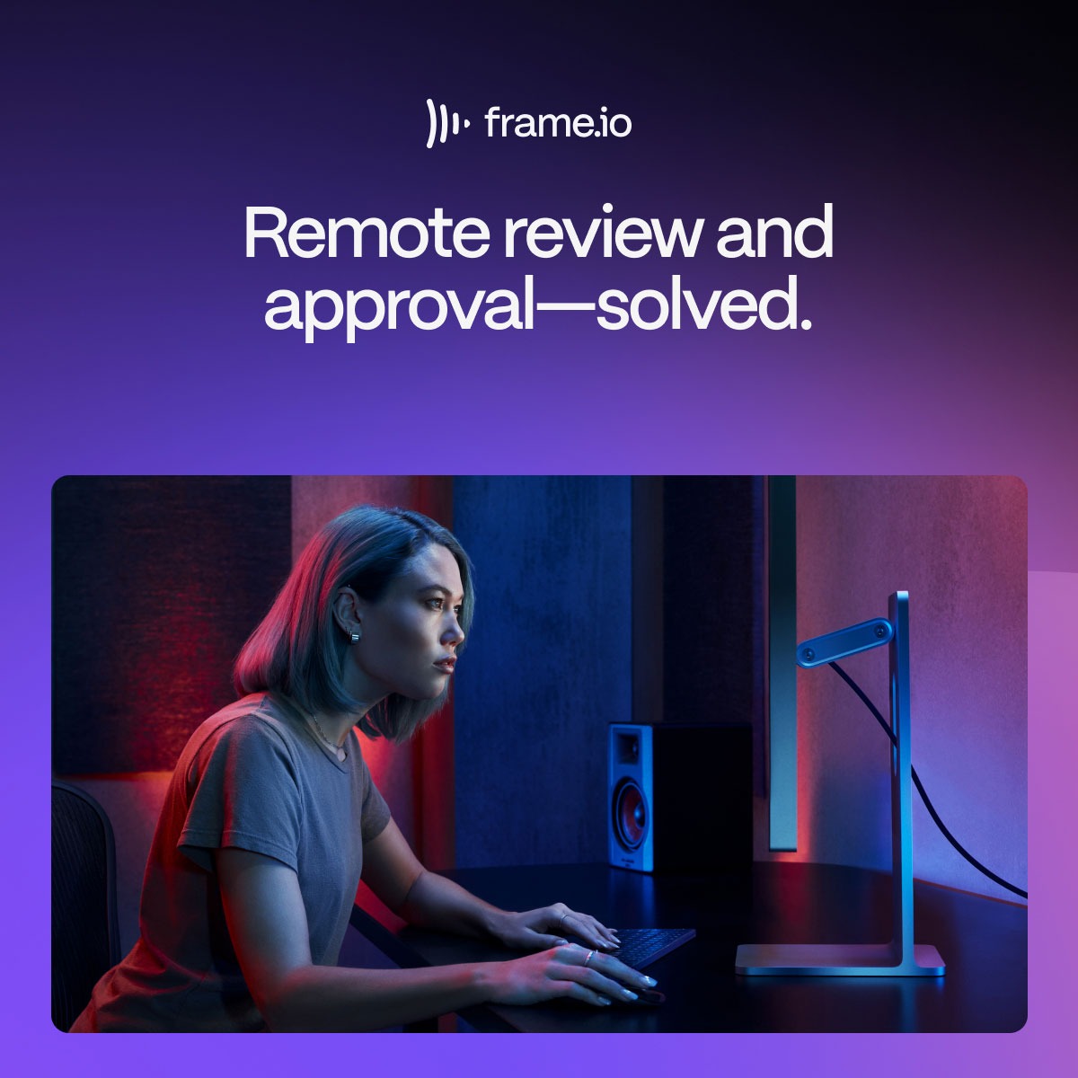 Facebook and Instagram ad by Frame.io on collaborative video workflows