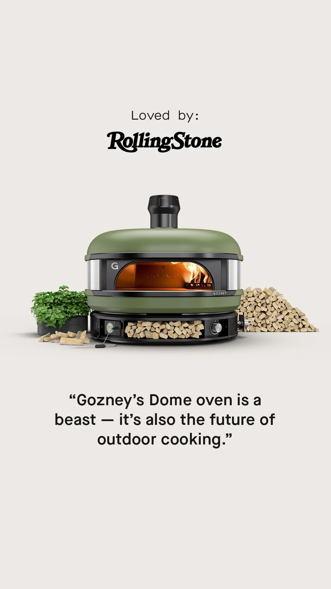 Ad by Gozney offering free shipping on the Dome outdoor pizza oven
