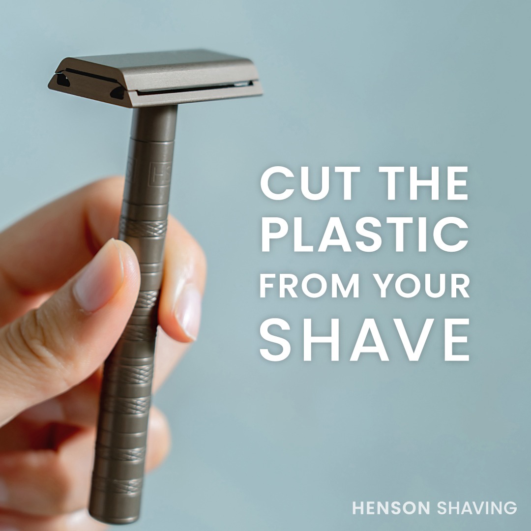 Ad by Henson Shaving on a safety razor designed to be forgiving for beginners