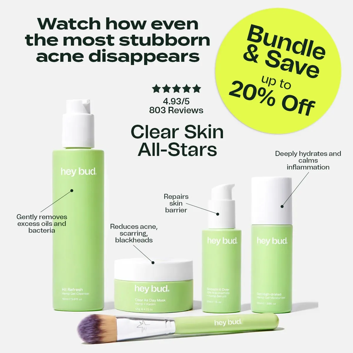 Ad by Hey Bud Skincare on building a skincare bundle at 20 percent off