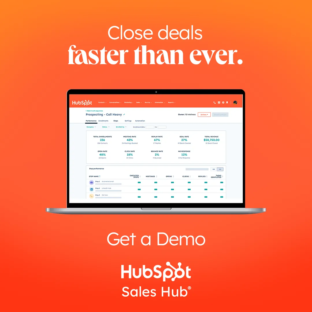 Facebook ad by HubSpot on smart sequences that turn engagement into a science