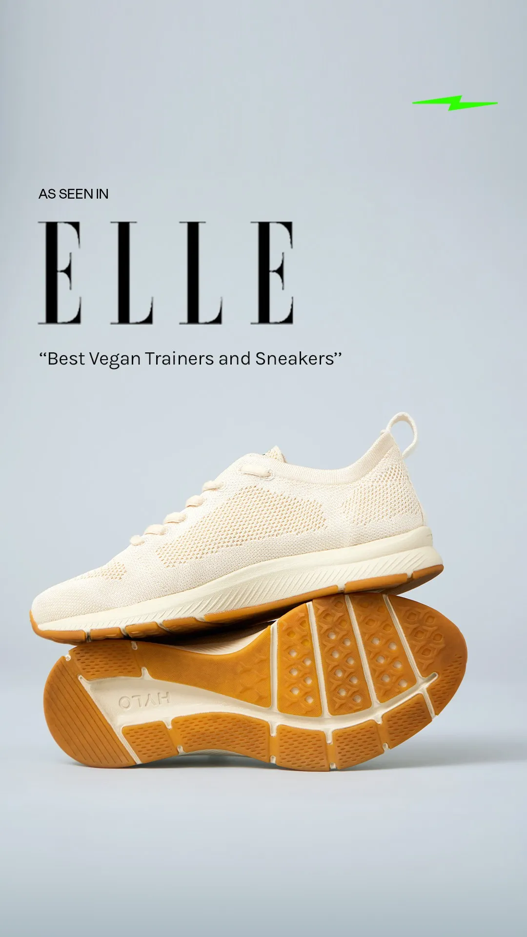 Facebook and Instagram ad by Hylo Athletics on the LIGHT shoe and its 500 five star reviews