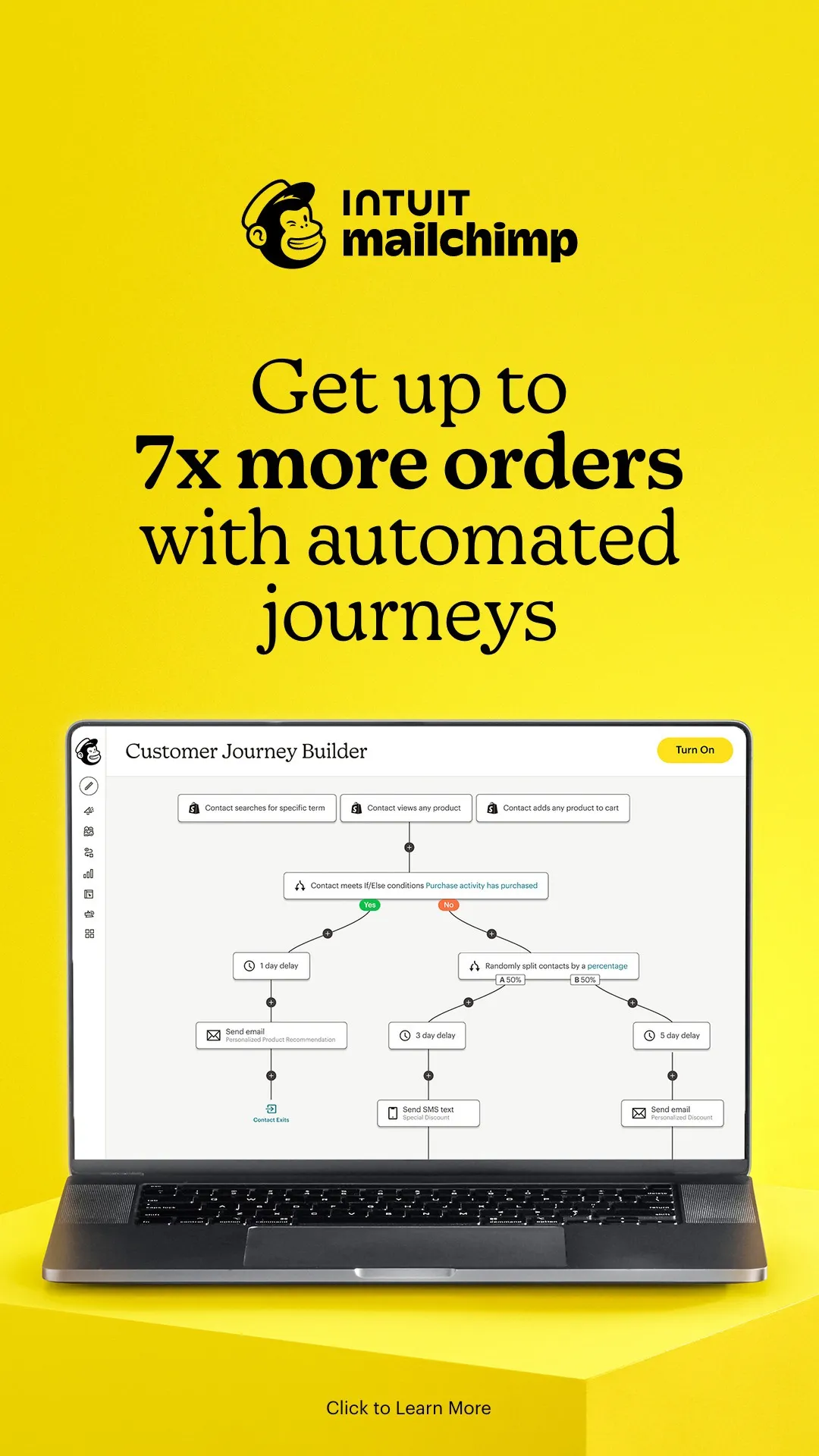 Facebook and Instagram ad by Mailchimp on more ways to personalize email campaigns