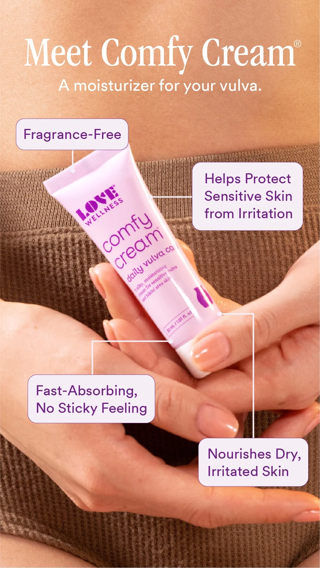 Ad by Love Wellness presenting its doctor formulated women's supplements