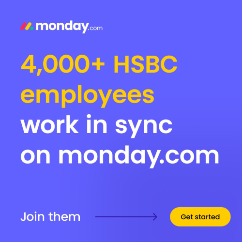 LinkedIn ad by monday.com built around the brands that trust the platform