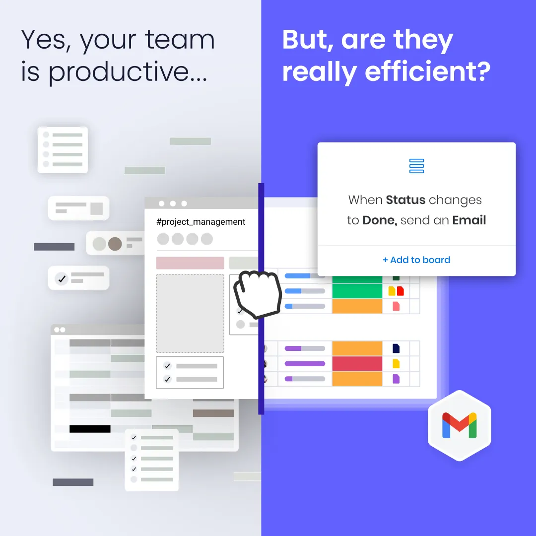 Facebook and Instagram ad by monday.com on replacing manual spreadsheets with workflows