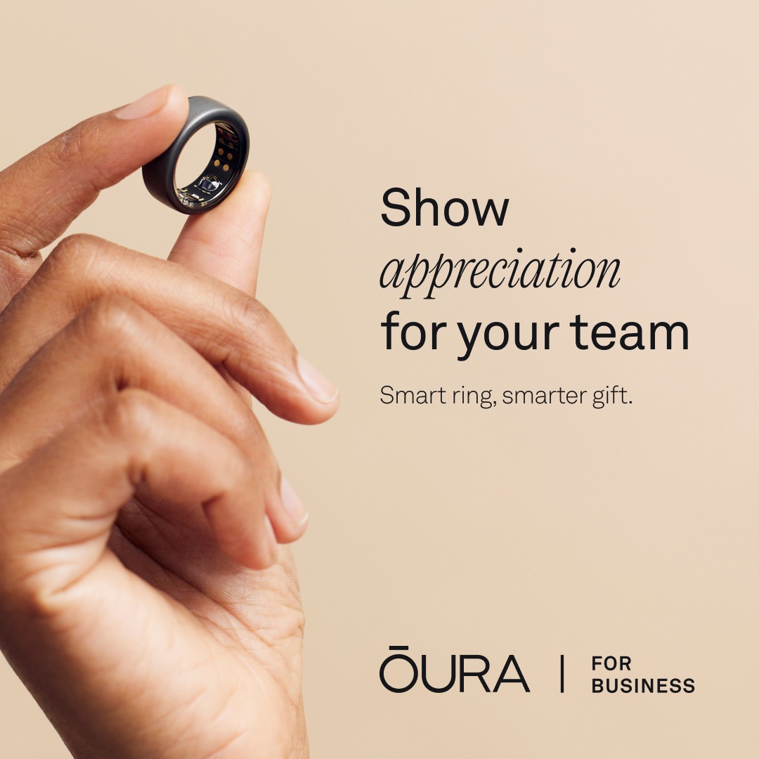 Facebook and Instagram ad by Oura on bulk ordering the Oura Ring for workforce wellness