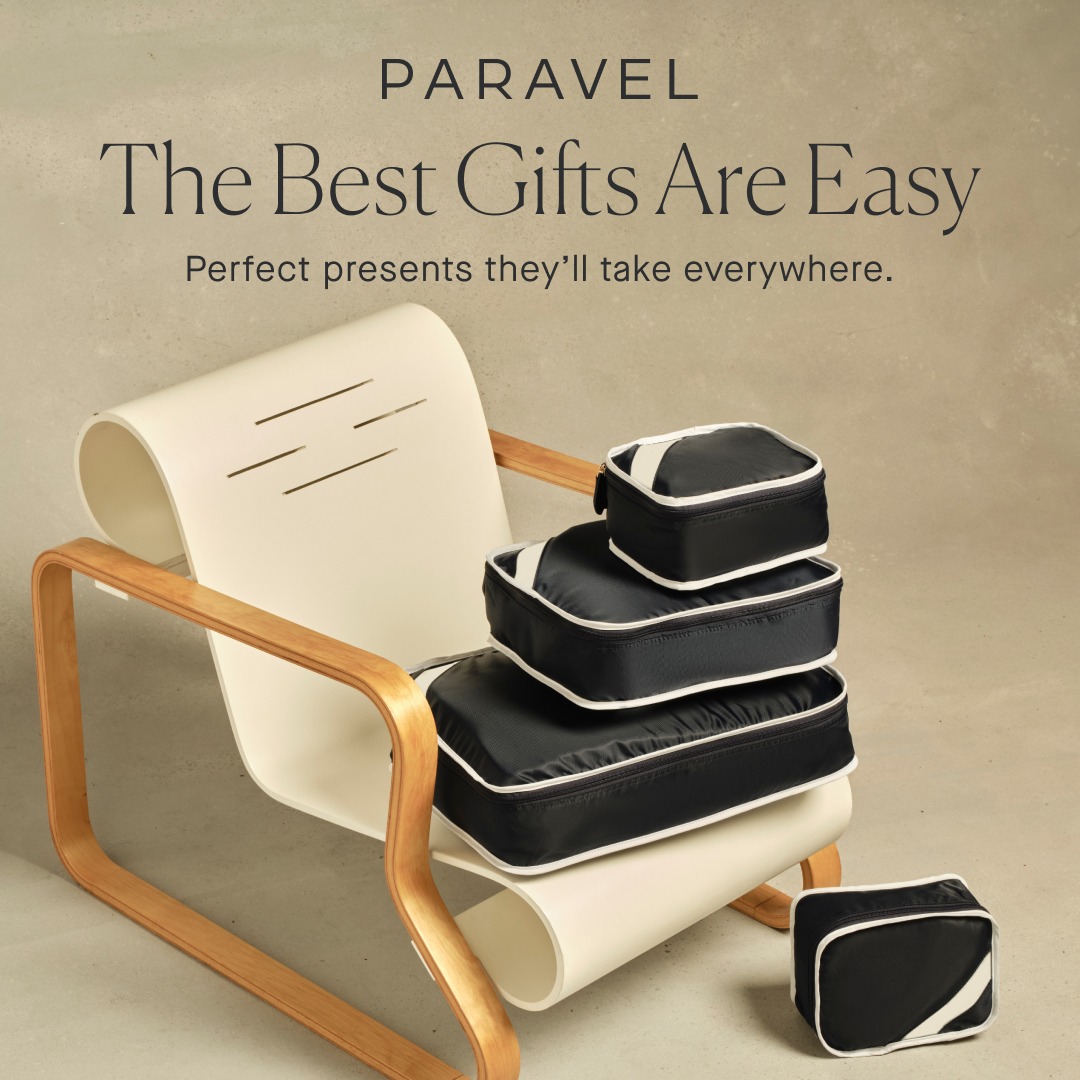 Facebook and Instagram ad by Paravel on personalized travel pieces for holiday gifting