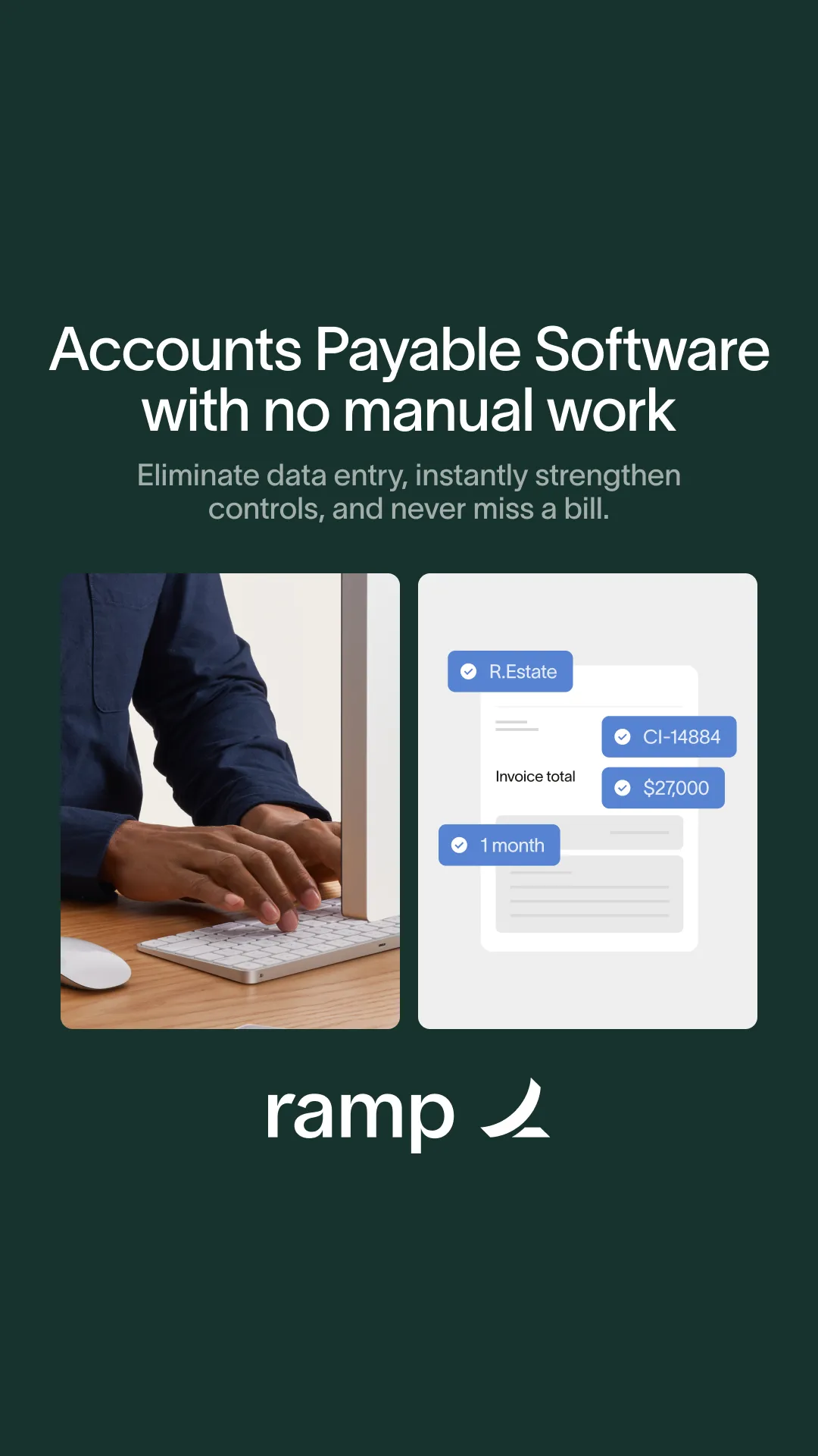 Facebook and Instagram ad by Ramp on spend management for finance teams