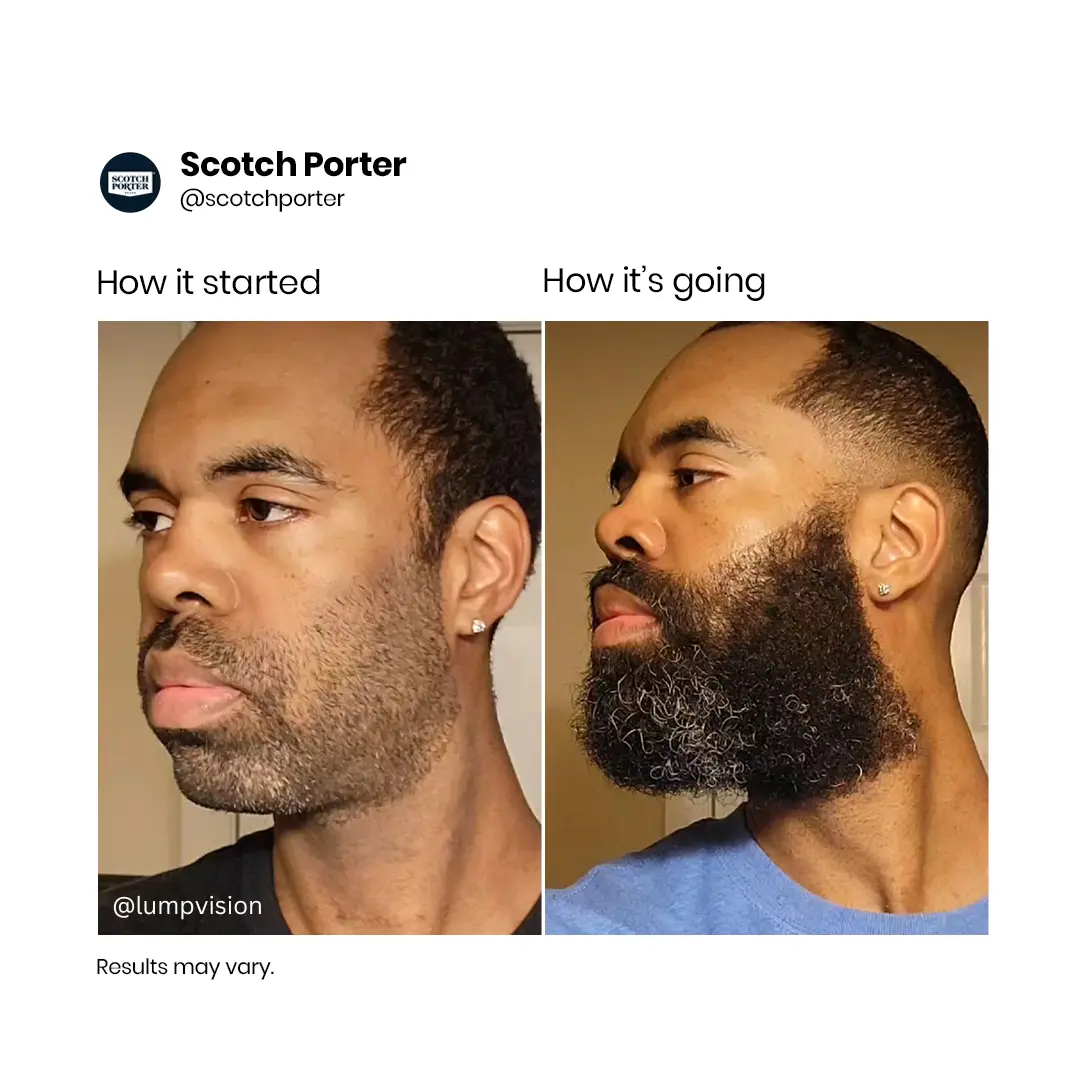 Ad by Scotch Porter on swapping out beard care products for better results