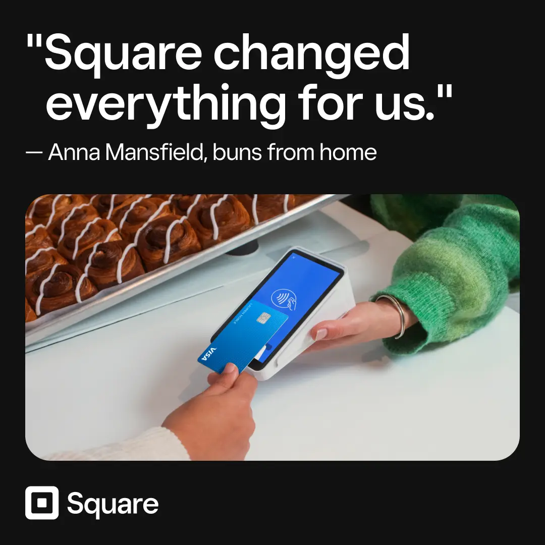 Facebook and Instagram ad by Square on online ordering, point of sale and kitchen display