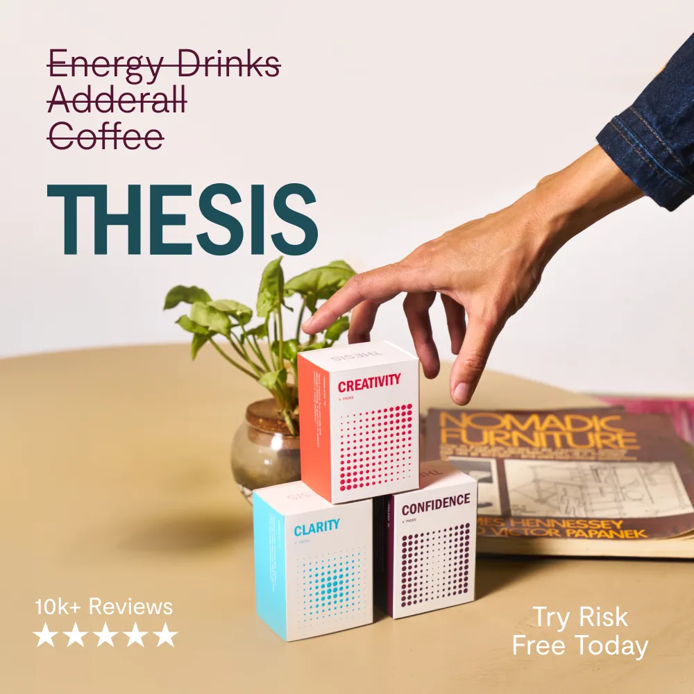 Facebook and Instagram ad by Thesis on beating procrastination with nootropics