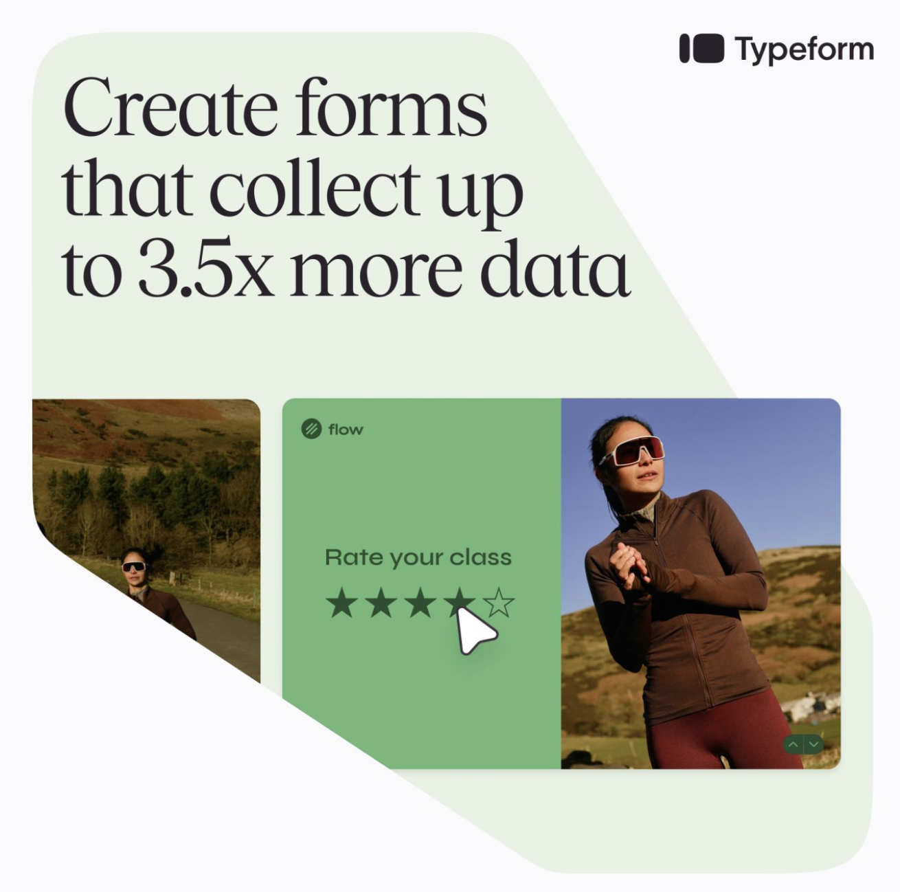 LinkedIn ad by Typeform using an oversized data point as the headline