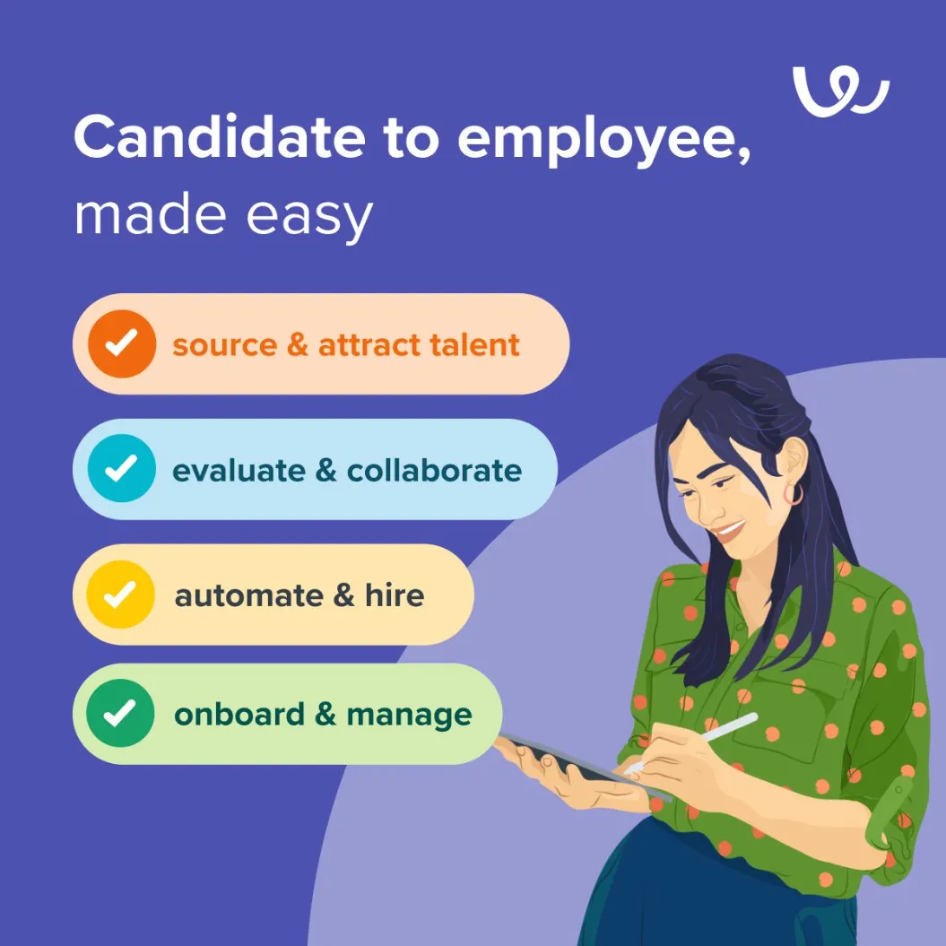 LinkedIn ad by Workable introducing HRIS onboarding tools next to its hiring software